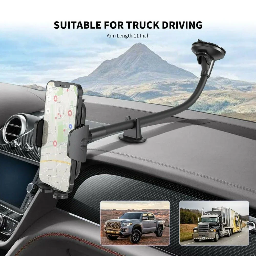 New Universal Heavy Duty Long Neck Dashboard & Wind Shield Truck Mount Holder